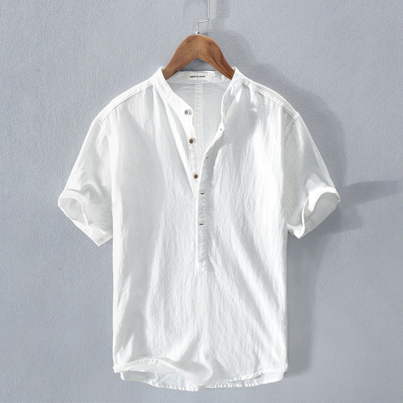 Martin Herren Sommerhemd Baumwolle Beige