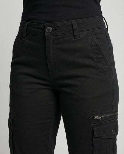 Damen Cargohose Mit Taschen Bequem