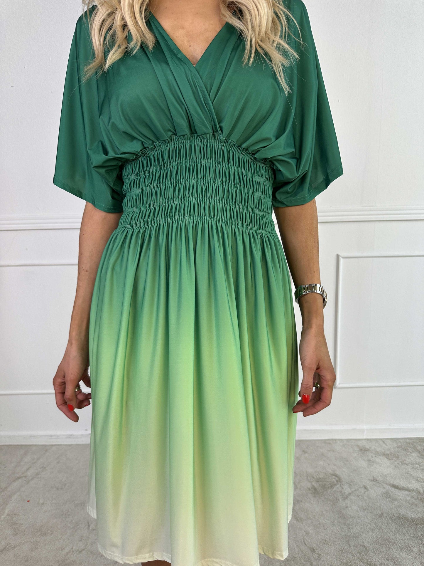 Damen Sommerkleid aus Leinen mit Blumenmuster Pastell