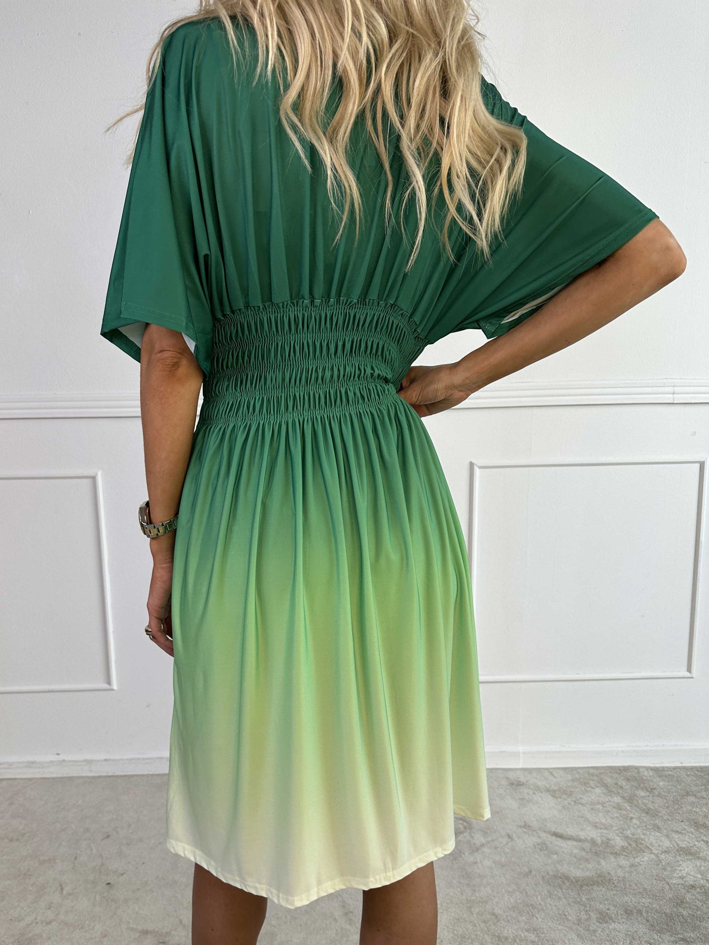 Damen Sommerkleid aus Leinen mit Blumenmuster Pastell