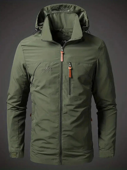 Herren Parka Jacke Wasserdicht Kapuzenjacke Schwarz - Norvielle