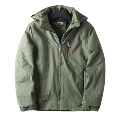 Herren Parka-Jacke Fleece gefüttert Kapuze Schwarz - Norvielle