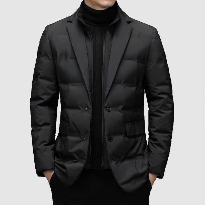 Herren Parka-Jacke Maßgeschneiderte Passform -Stoff
