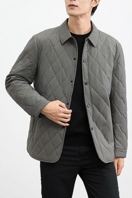 Herren Steppjacke Slim Fit Diamantmuster Leicht - Norvielle
