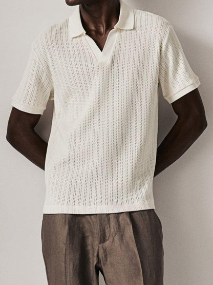 Herren Poloshirt Gestrickt Elegantes Design