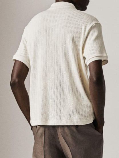 Herren Poloshirt Gestrickt Elegantes Design