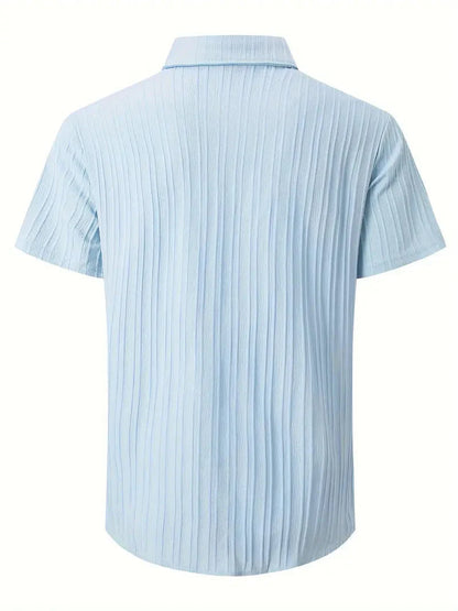 Perry-T-Shirt | Kurzärmeliges Button-up-Hemd für Männer-Chaps Herrenmode