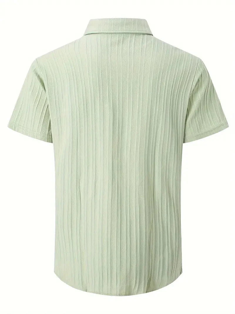 Perry-T-Shirt | Kurzärmeliges Button-up-Hemd für Männer-Chaps Herrenmode