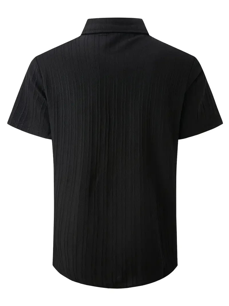 Perry-T-Shirt | Kurzärmeliges Button-up-Hemd für Männer-Chaps Herrenmode