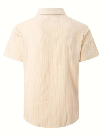 Perry-T-Shirt | Kurzärmeliges Button-up-Hemd für Männer-Chaps Herrenmode