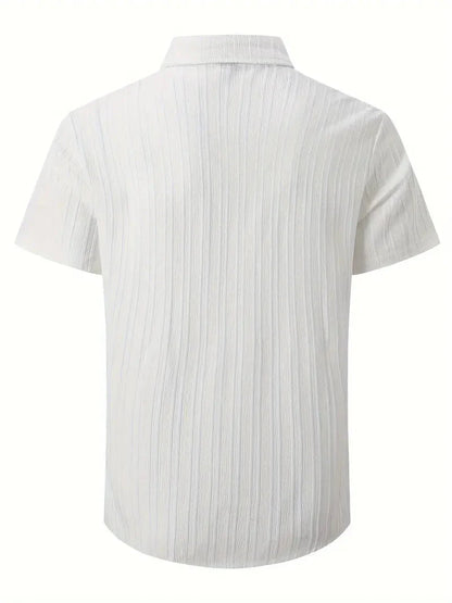 Perry-T-Shirt | Kurzärmeliges Button-up-Hemd für Männer-Chaps Herrenmode