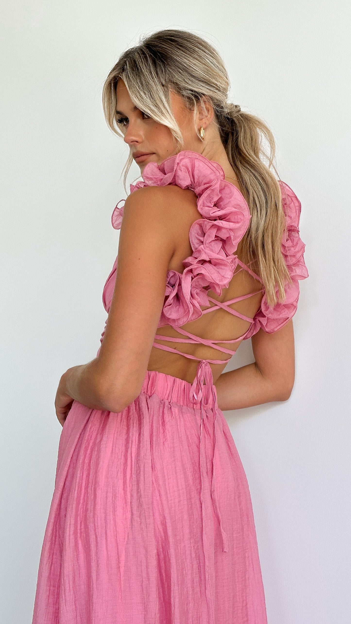 Rüschensommerkleid Damen Leicht Blumenmuster