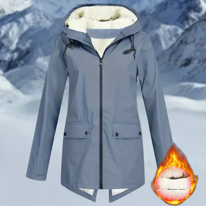 Norvielle Damen Wasserdichte Fleecejacke