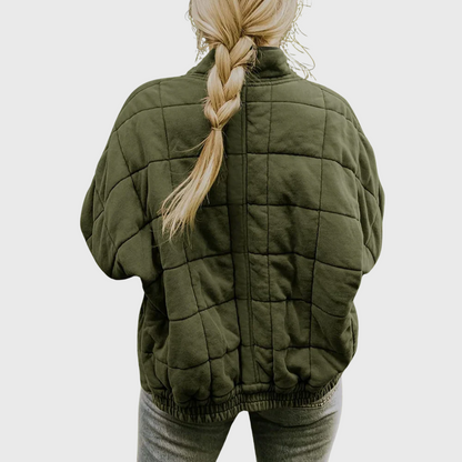 Damen Oversized Steppjacke Elegantes Design