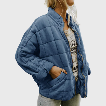 Damen Oversized Steppjacke Elegantes Design