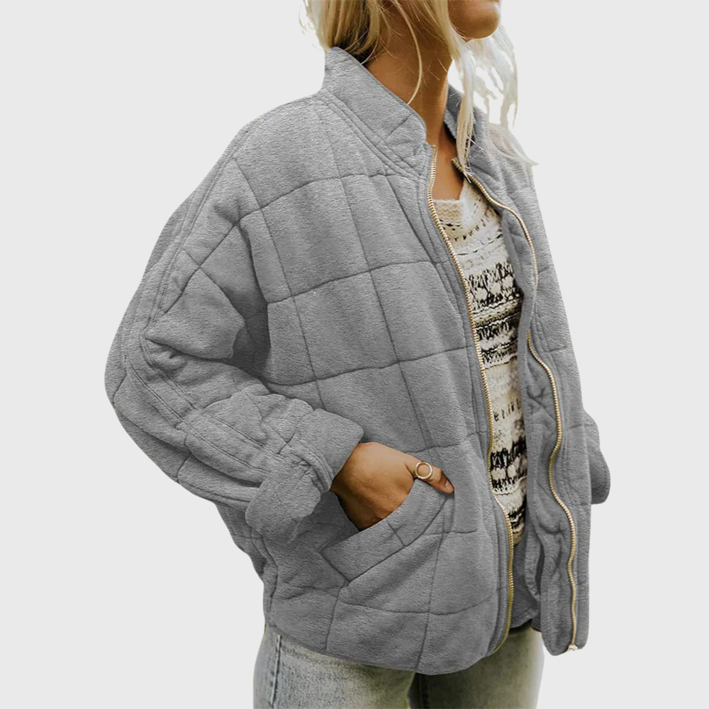 Damen Oversized Steppjacke Elegantes Design