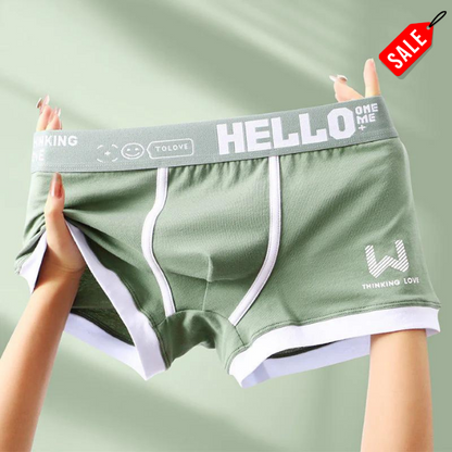 Herren Boxershorts Baumwolle Weich Beige