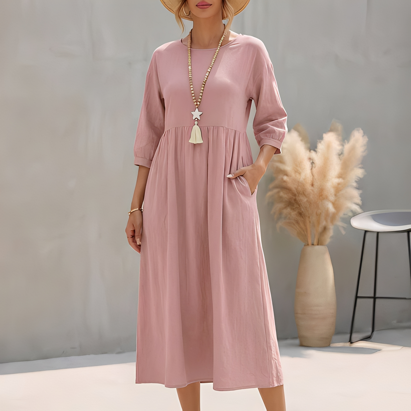 Agatine Damen Sommerkleid Leicht Modern - Norvielle