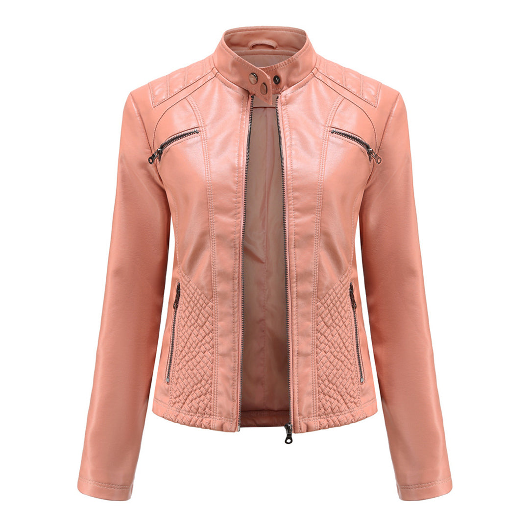 Damen Modische Jacke mit Gesteppter Schulterpartie