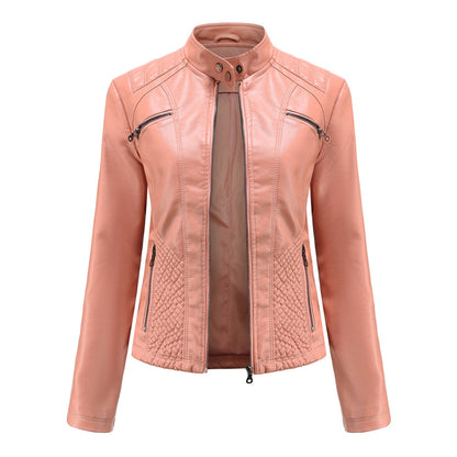 Damen Modische Jacke mit Gesteppter Schulterpartie