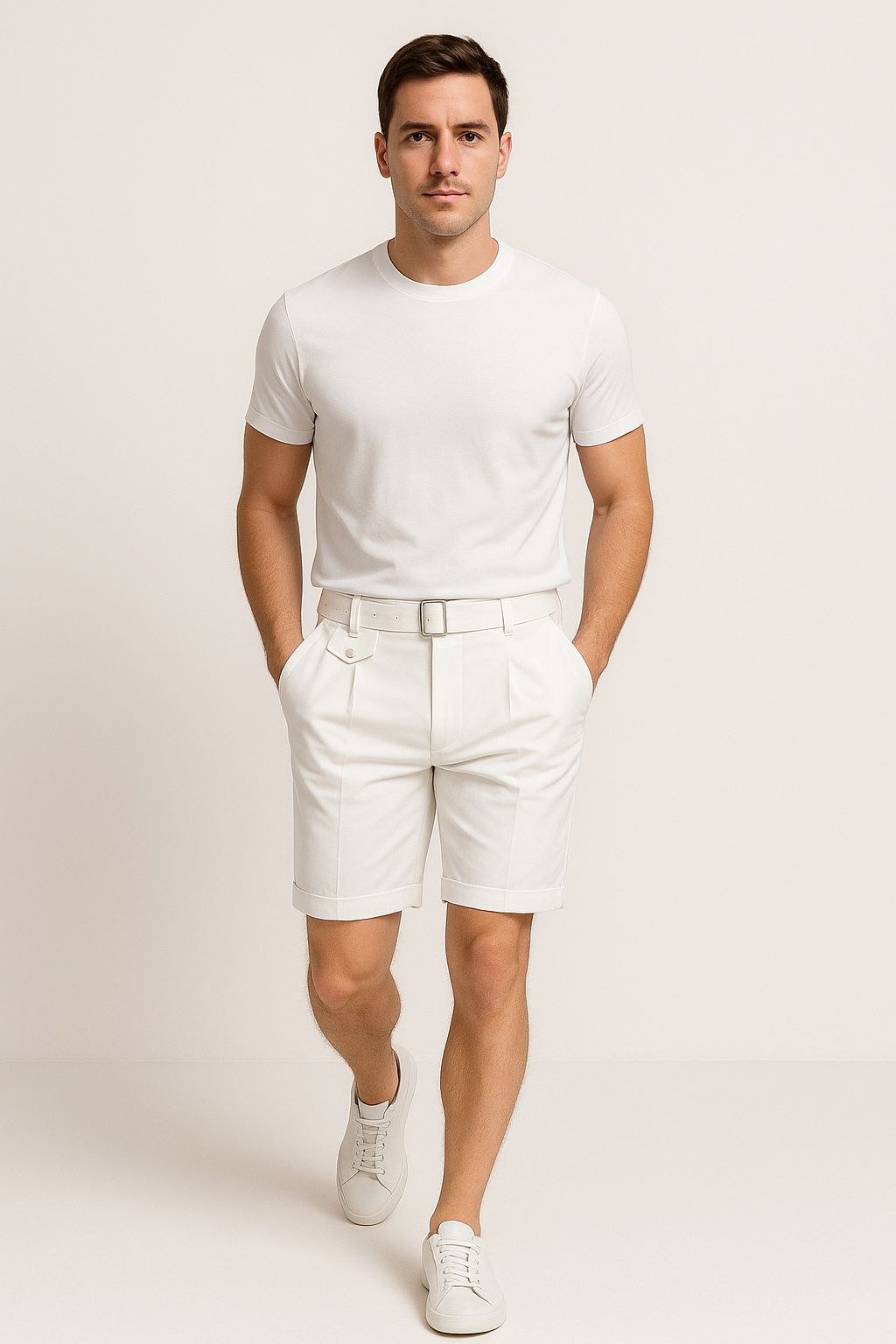 Herren Maßgeschneiderte Shorts mit Schnallen Seitenverschluss