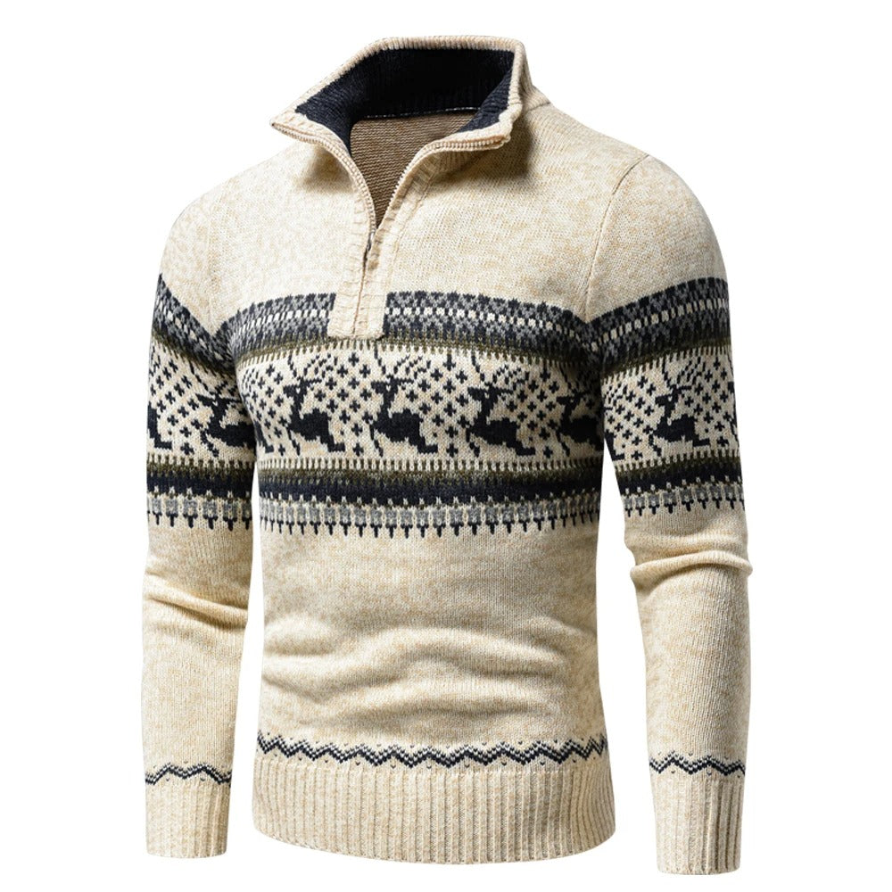 Herren Pullover Warm Bequem Reißverschluss