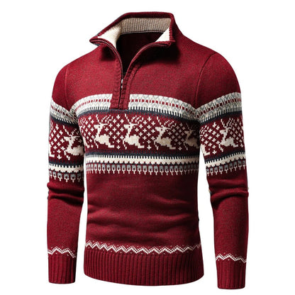 Herren Pullover Warm Bequem Reißverschluss - Norvielle