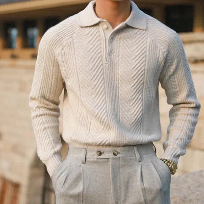 Herren Polo Pullover mit Kragen Baumwolle Blau - Norvielle