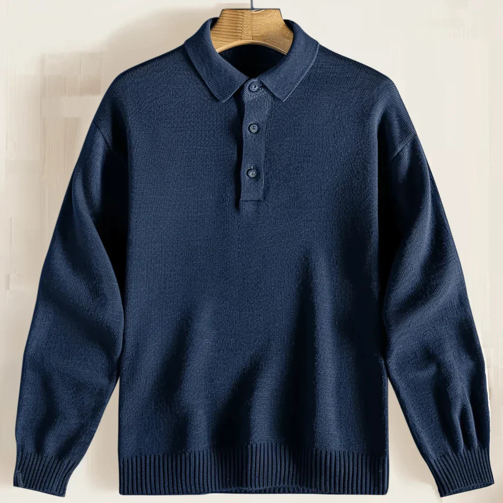 Herren Strickpullover Mit Kragen Beige - Norvielle