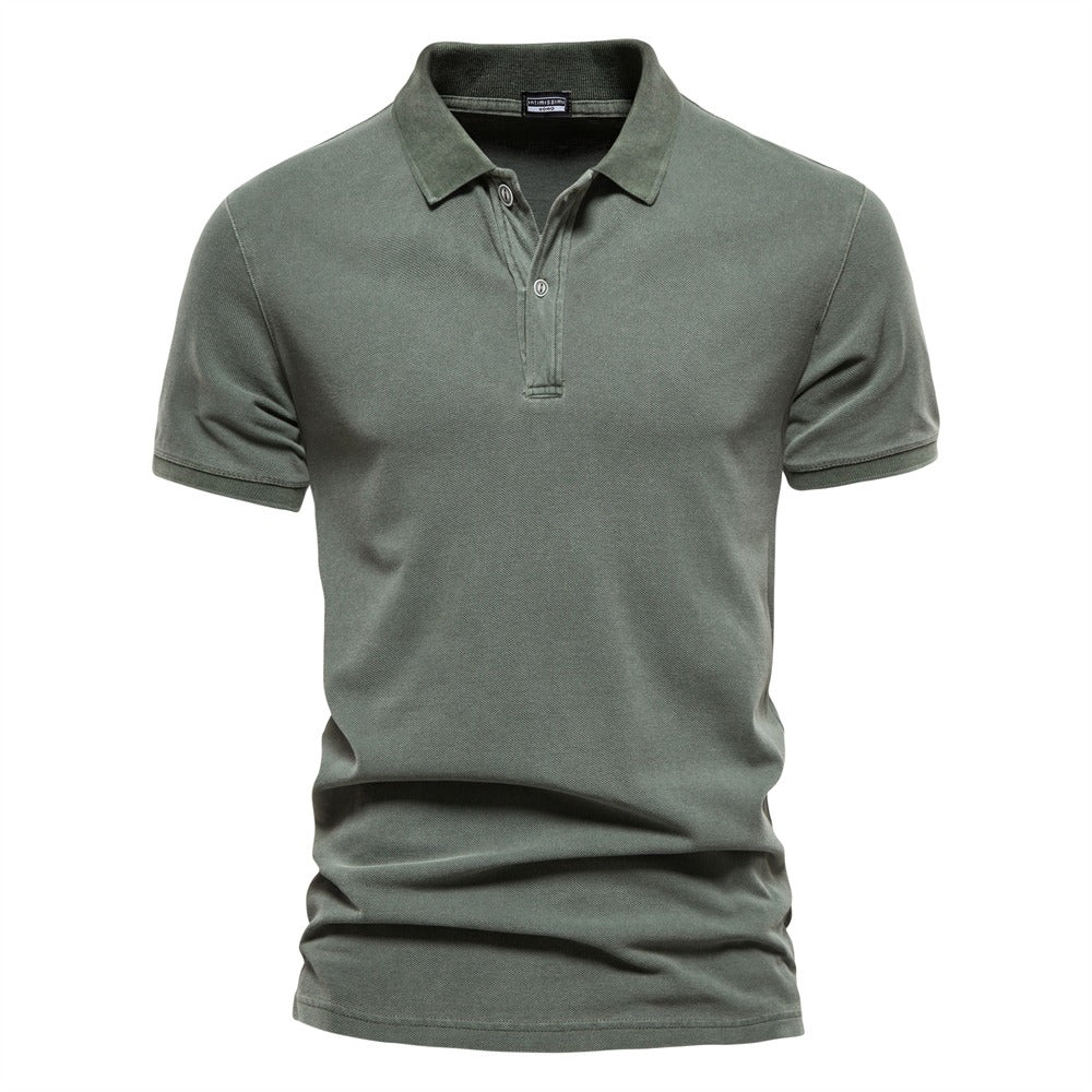 Herren Polo-Shirt Kurzarm Kragen Knopfleiste - Norvielle