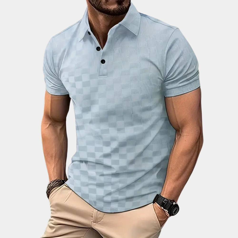 Herren Polo-Shirt Kurzärmelig Viertelknopfleiste - Norvielle