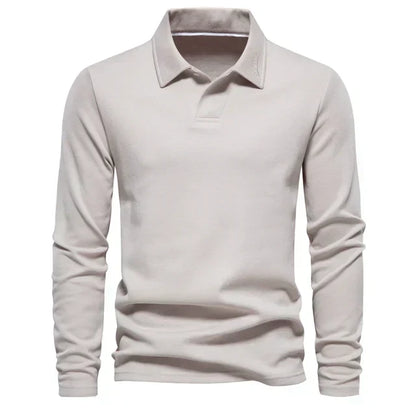 Herren Polo-Sweatshirt Langarm Normale Passform Umlegekragen - Norvielle