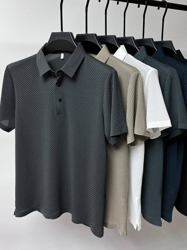 Herren Polo T-Shirt Kurzarm Weiss - Norvielle
