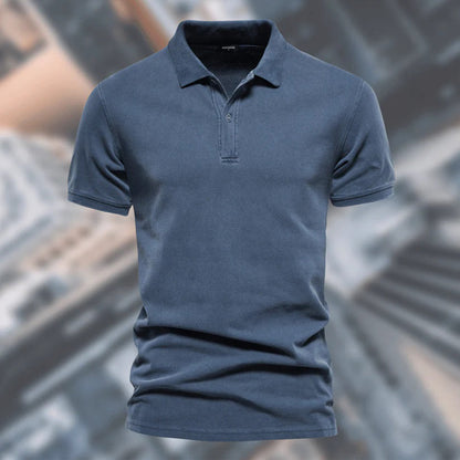 Herren Polo-T-Shirt Kurzarm Mit Knöpfen Weiß - Norvielle