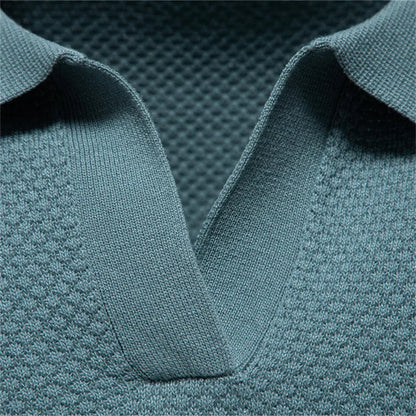 Polo-T-Shirt | Kurzarm | Mit Kragen | Gestricktes T-Shirt | Herrenhemd-Chaps Herrenmode