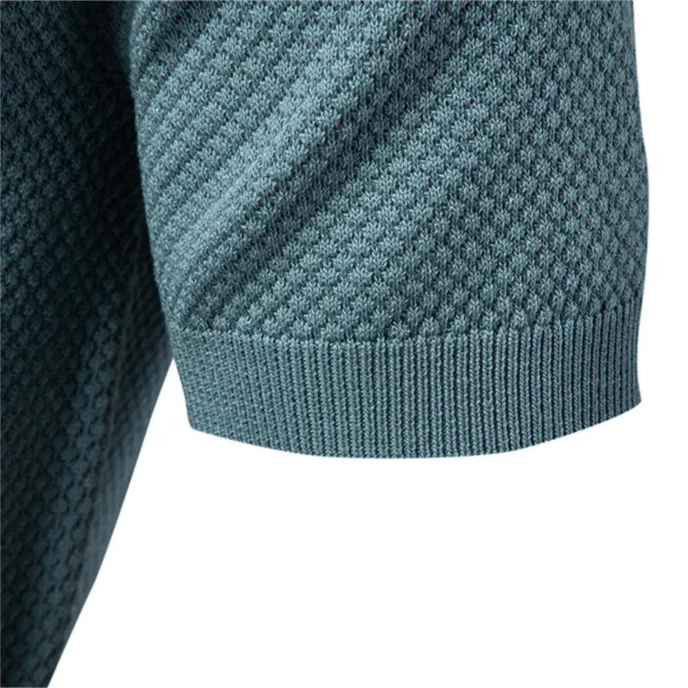 Polo-T-Shirt | Kurzarm | Mit Kragen | Gestricktes T-Shirt | Herrenhemd-Chaps Herrenmode