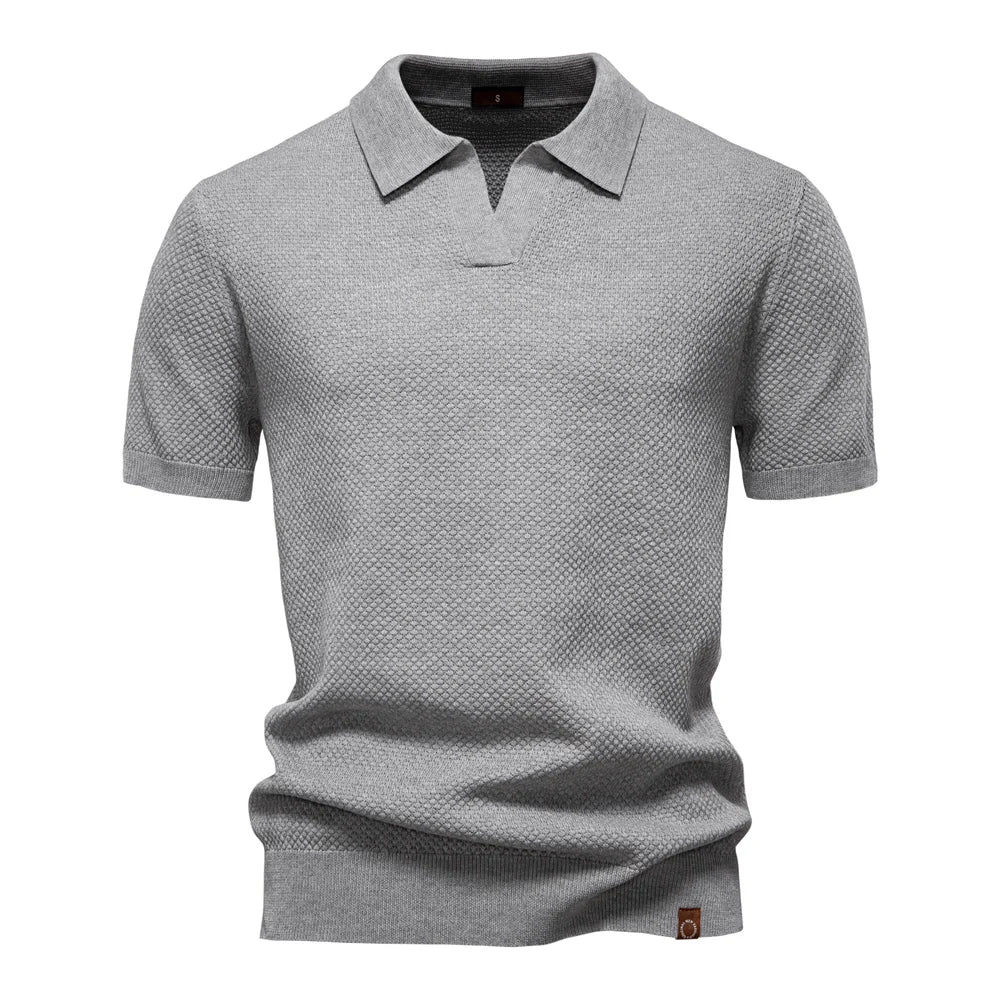 Herren Polo-Shirt Kurzarm Mit Kragen Baumwolle Weiß - Norvielle