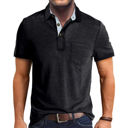 Herren Polo-Shirt Kurzarm Mit Kragen Weiß - Norvielle