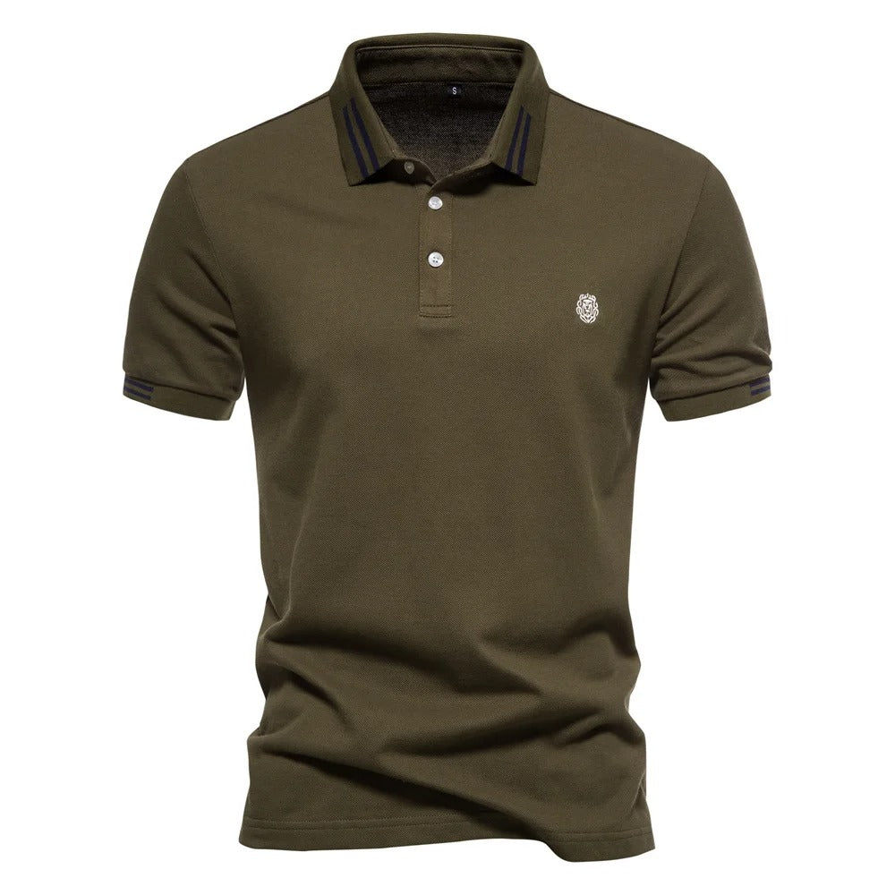 Herren Polo T-Shirt Slim Fit Umlegekragen Weiß - Norvielle