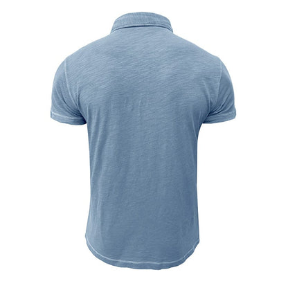 Polohemd – Halbe Knopfleiste – Kurze Ärmel – Polo-T-Shirt – Herren-T-Shirt-Chaps Herrenmode