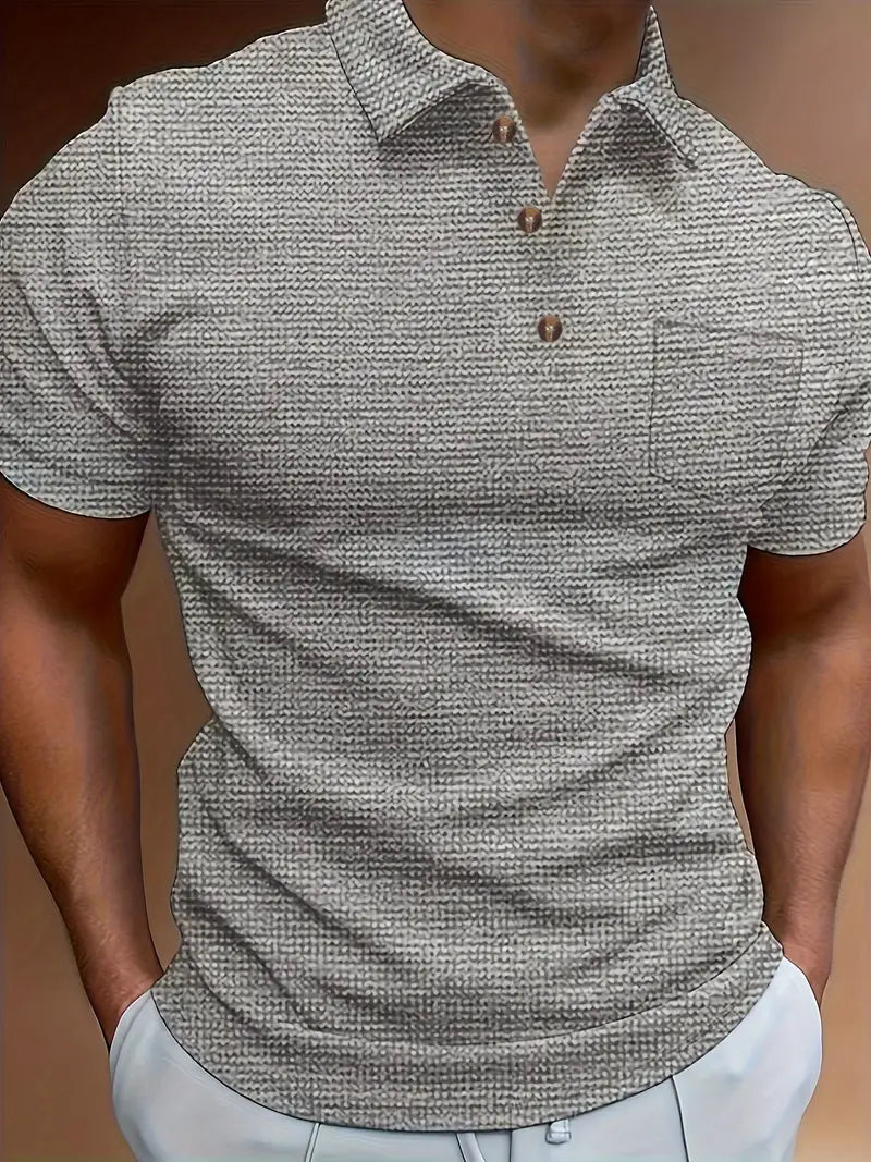 Herren Polohemd Kurzarm Golfärmel Blau - Norvielle