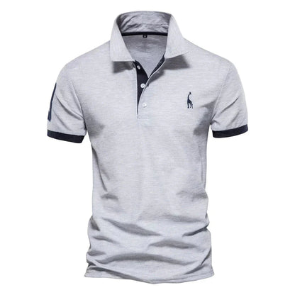 Polohemd | Halber Knopf | Kurzarm | Polo T-Shirt | Herrenhemd-Grau-XS-Chaps Herrenmode