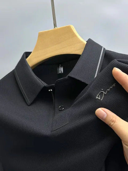Herren Polohemd Kurzarm Mit Knöpfen Weiß - Norvielle