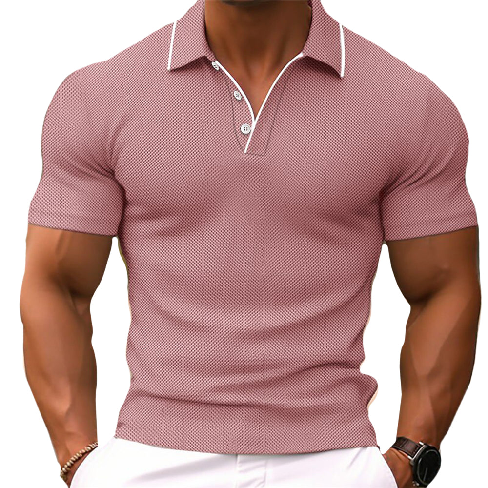 Herren Polohemd Kurzarm Slim Fit Weiß - Norvielle