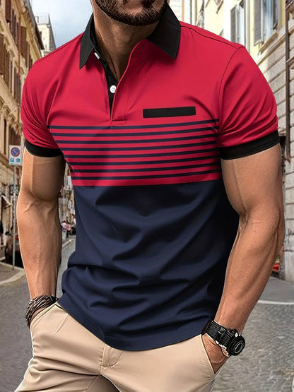Polohemd - Kurzarm - Umlegekragen - Polohemd - Herren T-Shirt-Burgund-XS-Chaps Herrenmode