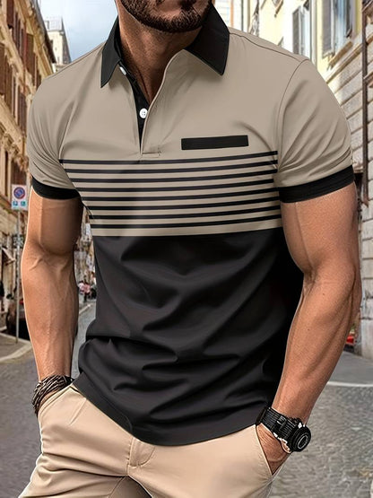 Polohemd - Kurzarm - Umlegekragen - Polohemd - Herren T-Shirt-Khaki-XS-Chaps Herrenmode