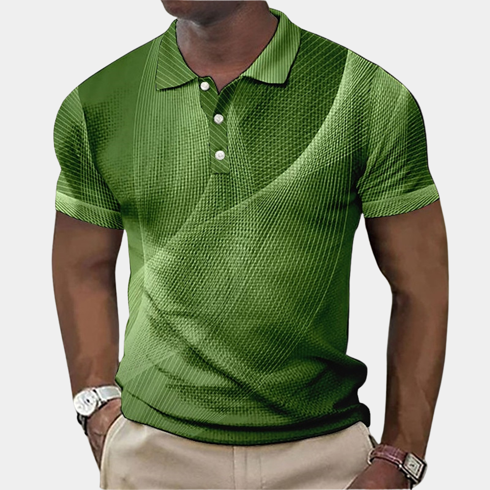 Polohemd – Kurzärmeliges Polohemd mit Kragen für Männer-Grün-S-Chaps Herrenmode