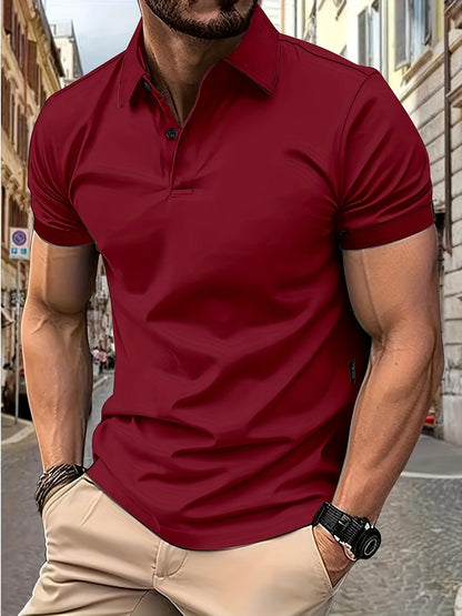 Polohemd – Stylisches Kurzarm-Polohemd mit Kragen für Herren-Rot-S-Chaps Herrenmode