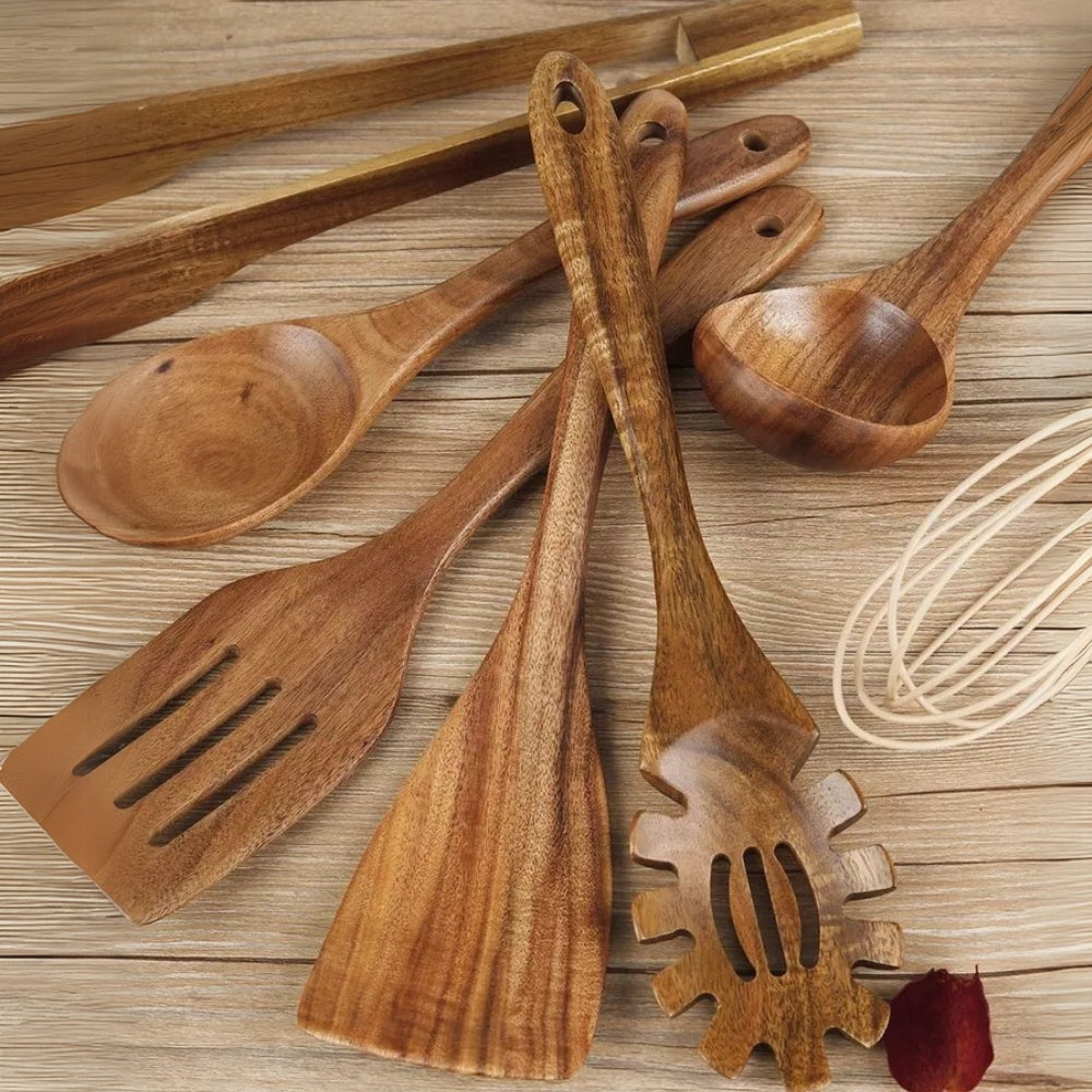 Holz Kochlöffel Set 7-teilig