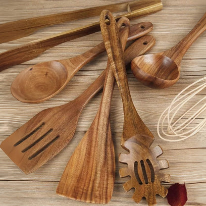 Holz Kochlöffel Set 7-teilig